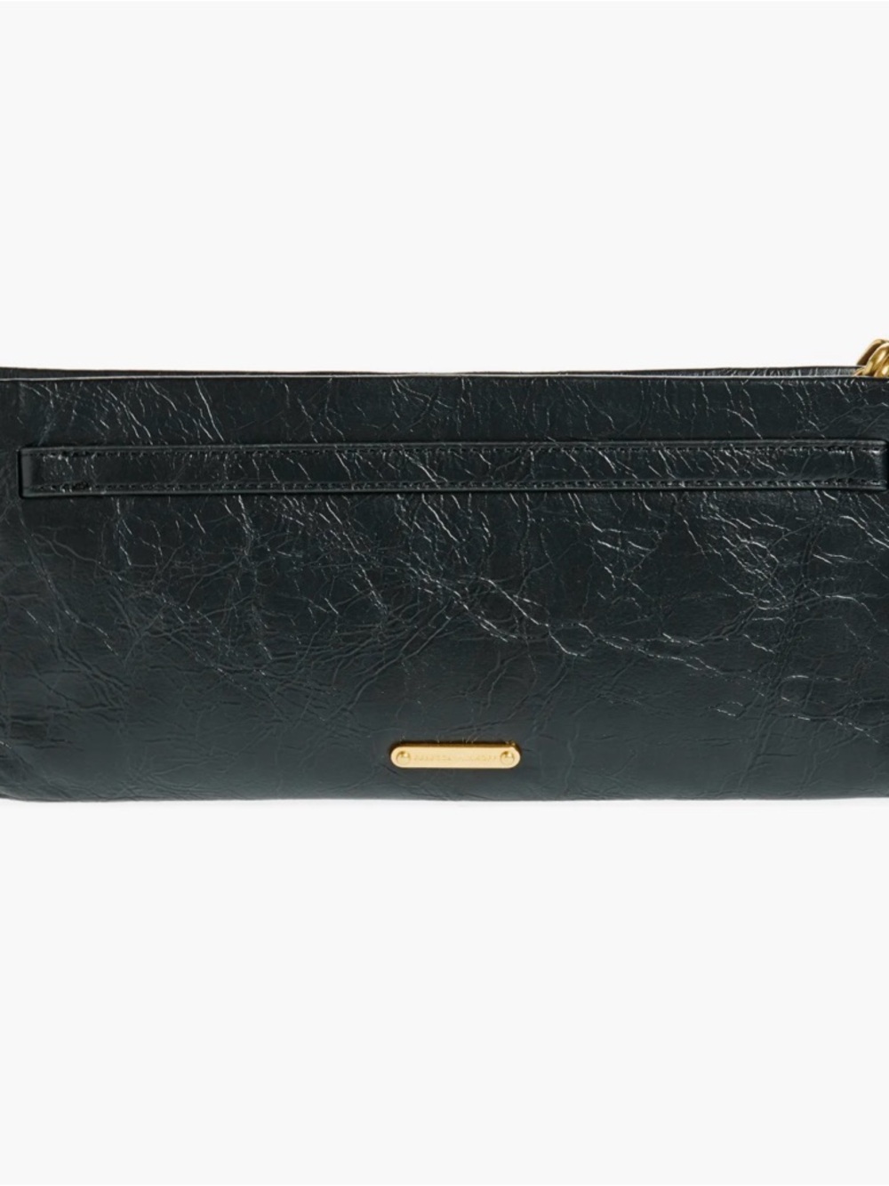 Rebecca Minkoff Black & Gold Chain Clutch | Convertible Wristlet & Dust Bag  NWT - Picture 3 of 16